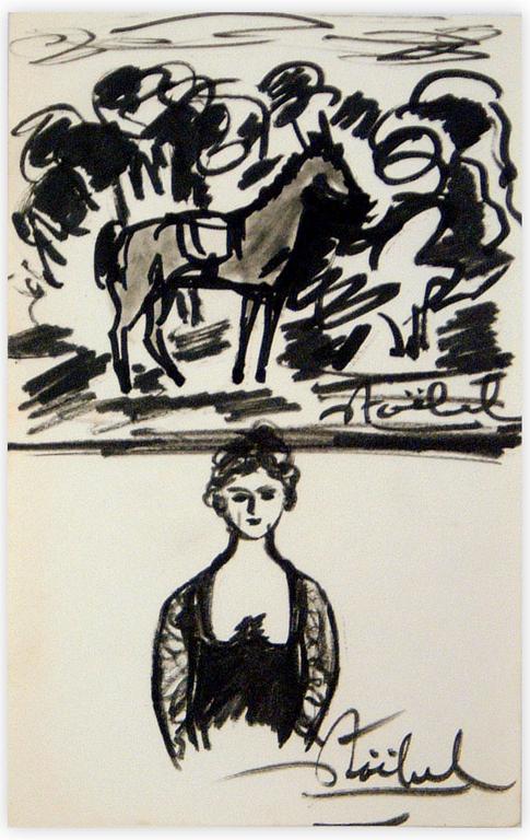 Catalogue raisonné, Edgar Stoëbel, femme et cheval — 
