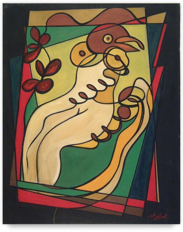 Catalogue raisonné, Edgar Stoëbel, femme à la tête d'oiseau