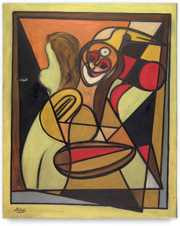 Catalogue raisonné, Edgar Stoëbel, "je suis le clown" (voir verso)