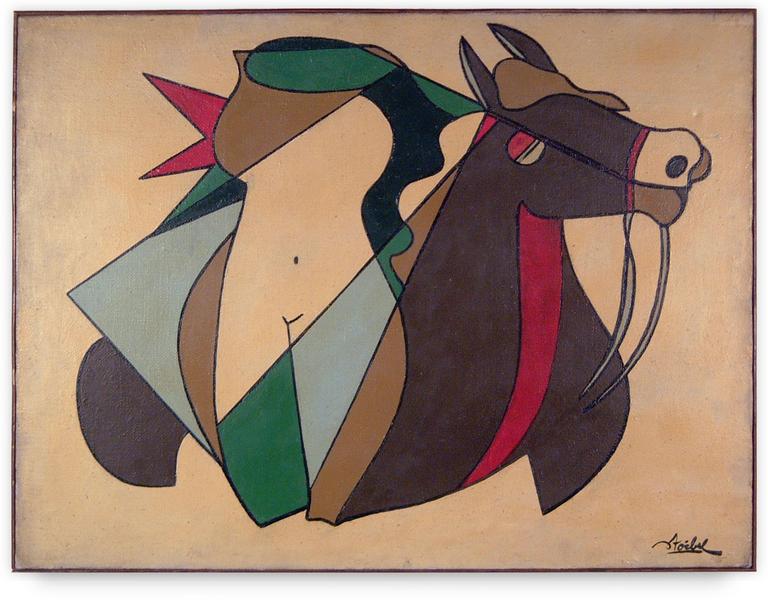 Catalogue raisonné, Edgar Stoëbel, compo femme et cheval