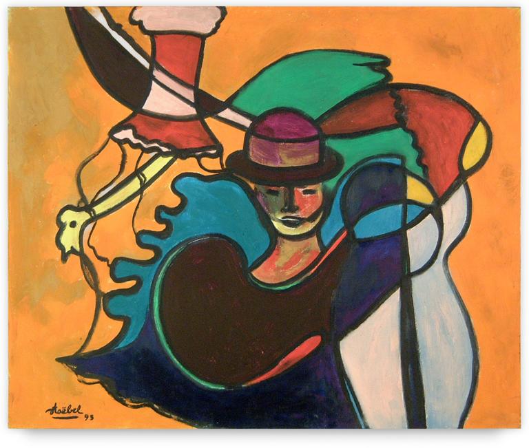 Catalogue raisonné, Edgar Stoëbel, Compo femme au chapeau — 1993