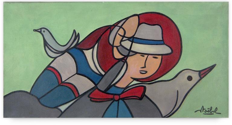 Catalogue raisonné, Edgar Stoëbel, La dresseuse de perroquet — 1953