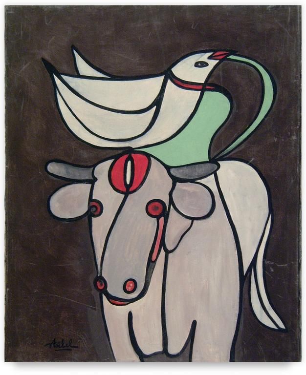 Catalogue raisonné, Edgar Stoëbel, la vache et l'oiseau / parasites