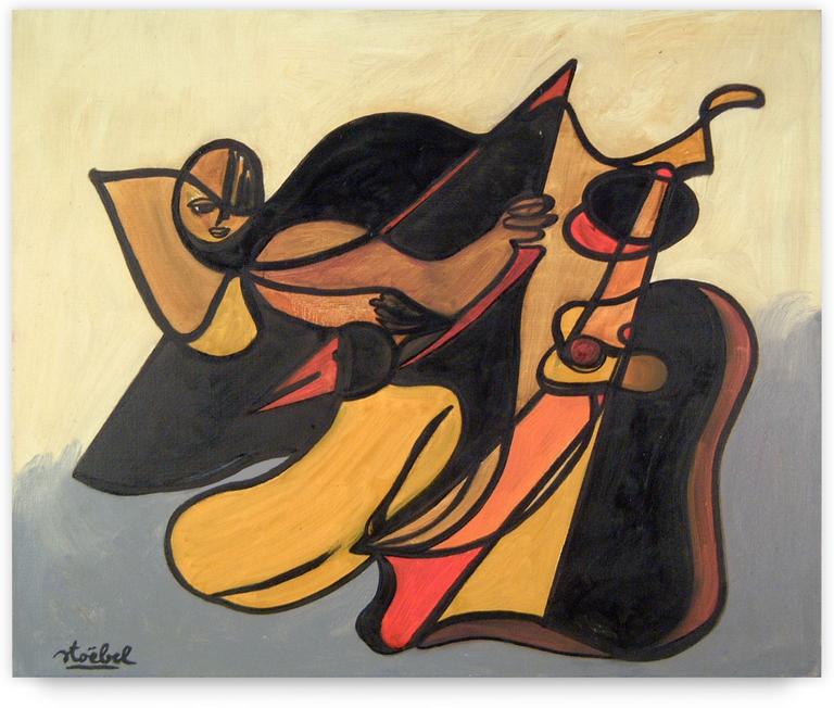 Catalogue raisonné, Edgar Stoëbel, Homme-bateau / l'embarcation — Circa 1990