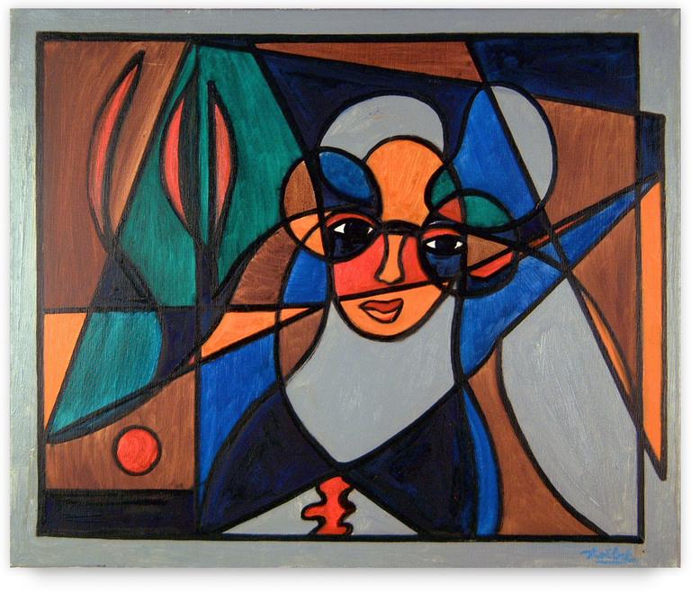 Catalogue raisonné, Edgar Stoëbel, personnage / soleil rouge