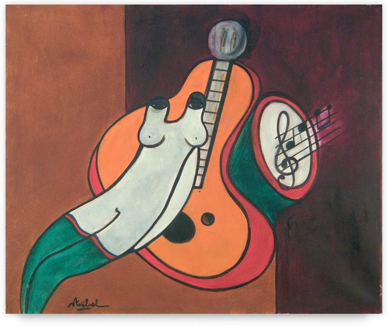 Catalogue raisonné, Edgar Stoëbel, femme-guitare / le corps de l'instrument