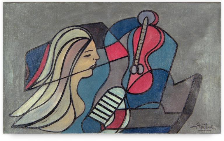 Catalogue raisonné, Edgar Stoëbel, compo femme et guitare