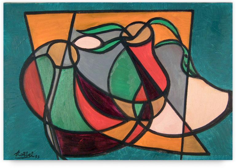 Catalogue raisonné, Edgar Stoëbel, Compo - vase et fleur — 1993