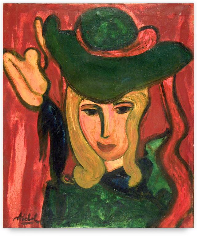 Catalogue raisonné, Edgar Stoëbel, femme au chapeau