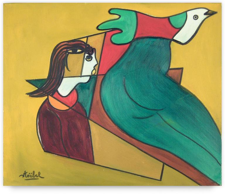 Catalogue raisonné, Edgar Stoëbel, compo femme-oiseau