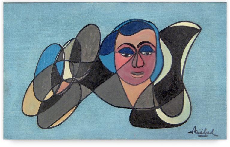 Catalogue raisonné, Edgar Stoëbel, compo à la tête (fond bleu)