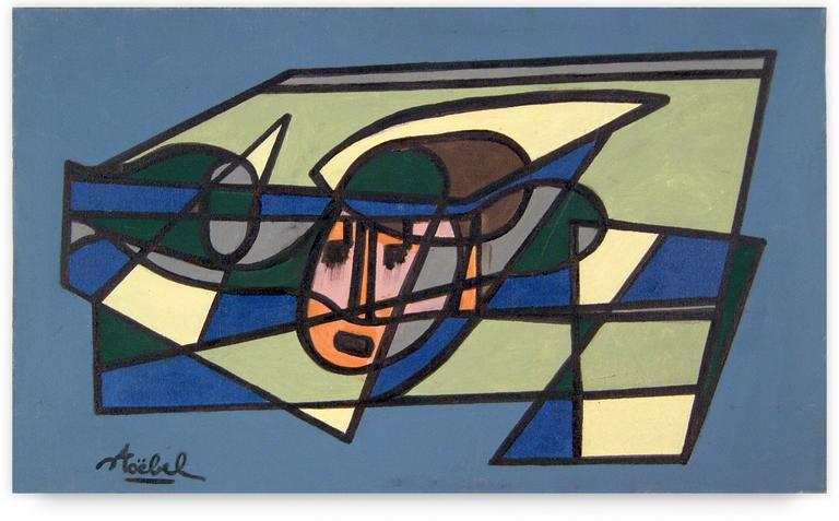 Catalogue raisonné, Edgar Stoëbel, compo à la tête (fond bleu)