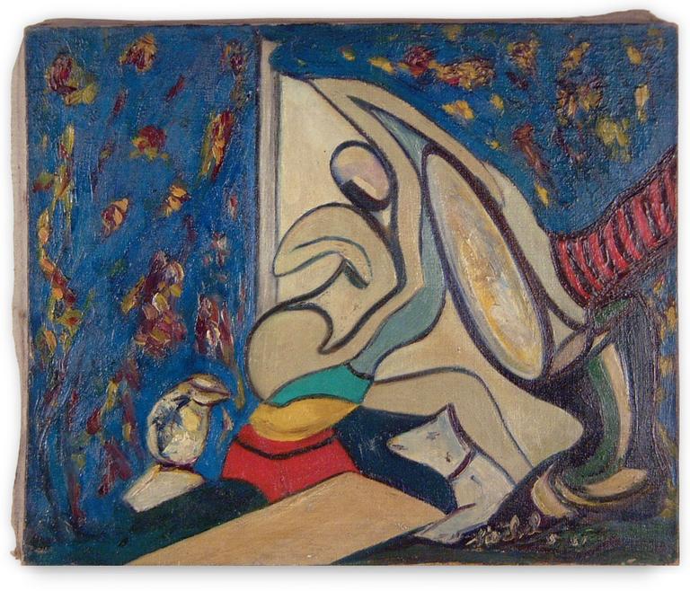 Catalogue raisonné, Edgar Stoëbel, (annotation: 5/51 ?) - la chambre / scène de toilette