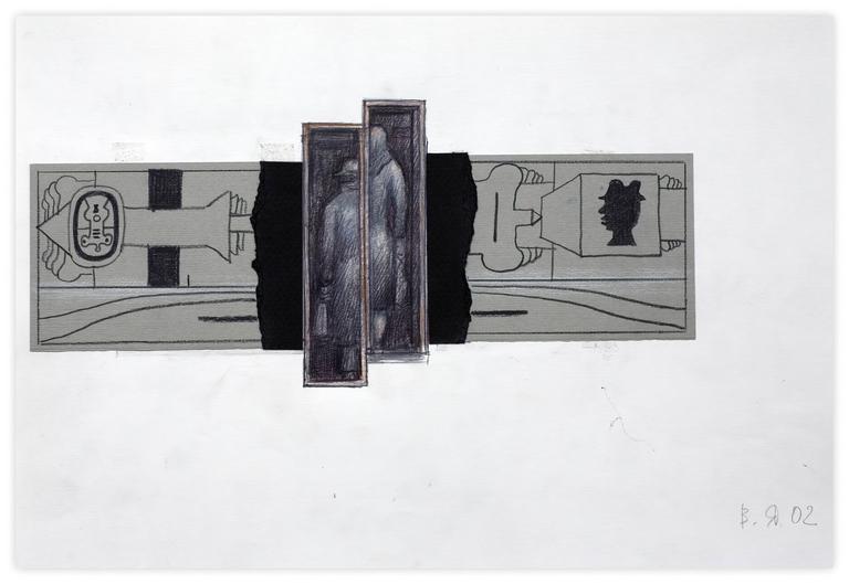 Catalogue raisonné, Vladimir Yankilevsky, Drawing for a triptych, 2002