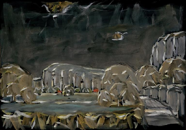 Catalogue raisonné, Hans Seiler, Vue de la Roque sombre, 1986