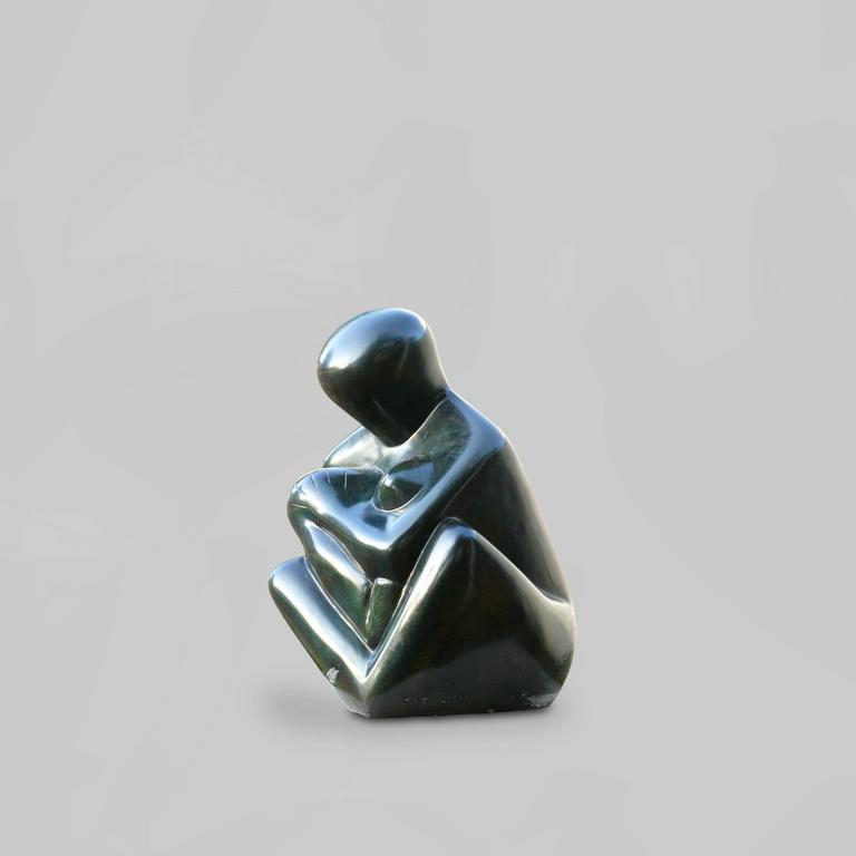 Achiam, Maternité assise (Bronze) - 1976