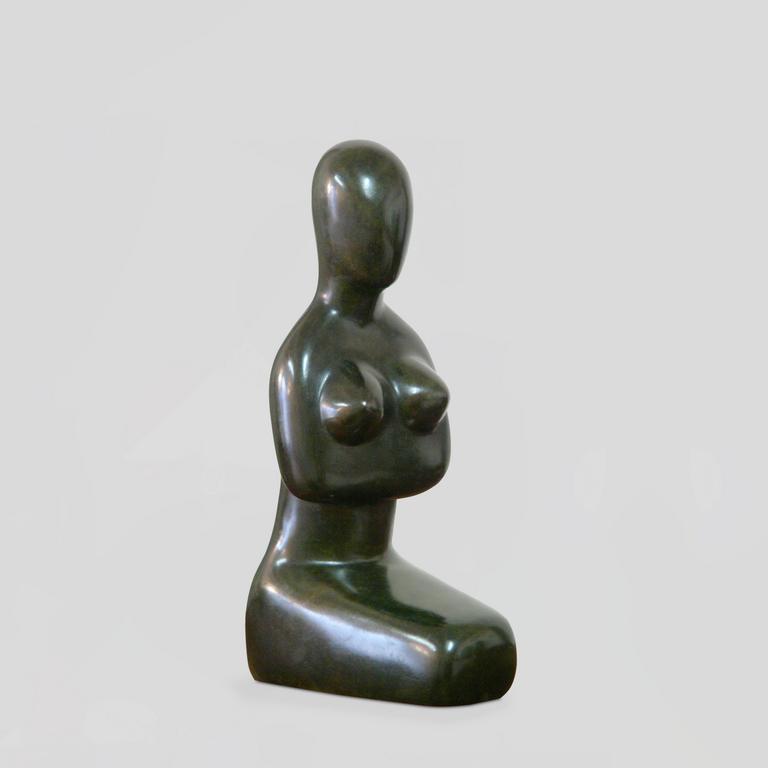 Achiam, Petite Femme Agenouillée (Bronze) - 1983