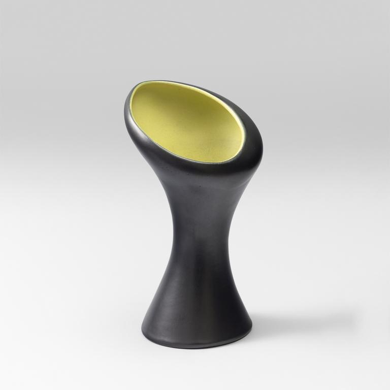 Catalogue raisonné, Pol Chambost, Vase oeil (jaune noir). Modèle 1088 — 1955