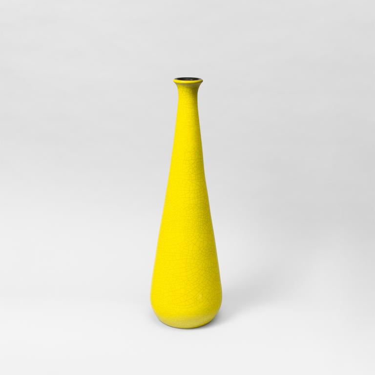 Catalogue raisonné, Pol Chambost, Vase bouteille (jaune). Modèle 2129 — 1955