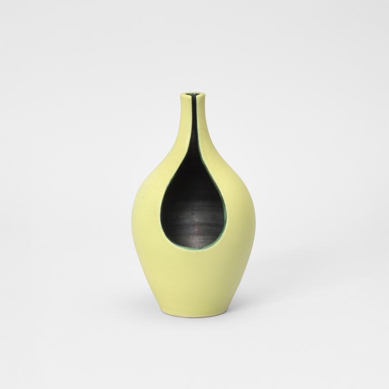 Catalogue raisonné, Pol Chambost, Vase Goutte (jaune noir). Modèle 1068 — 1955