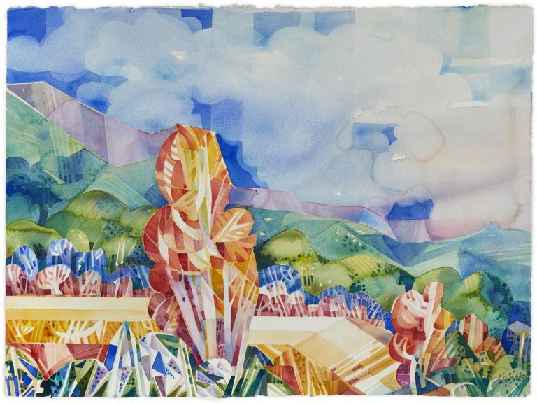 Catalogue raisonné, Adolphe Deville, Plaine près de Lourmarin, 2002