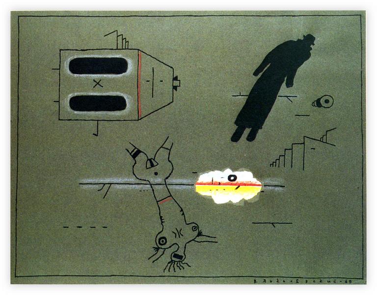 Catalogue raisonné, Vladimir Yankilevsky, Kafkaesque Atmosphere, 1969