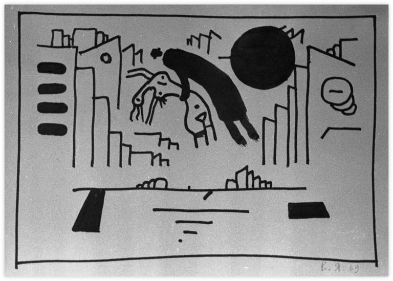 Catalogue raisonné, Vladimir Yankilevsky, Kafkaesque Atmosphere, 1969