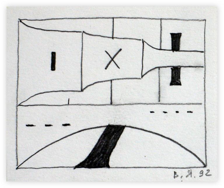 Catalogue raisonné, Vladimir Yankilevsky, From the cycle The Space of Experience, 1992