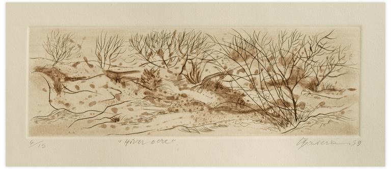 Catalogue raisonné, Henri Baviera, HIVER OCRE — 1958