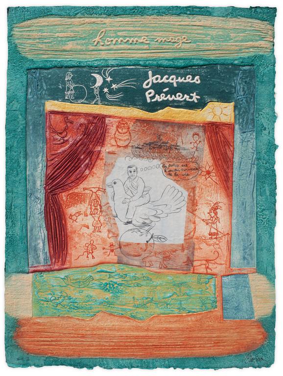 Catalogue raisonné, Henri Baviera, HOMME MAGE (à Prévert) — 1990