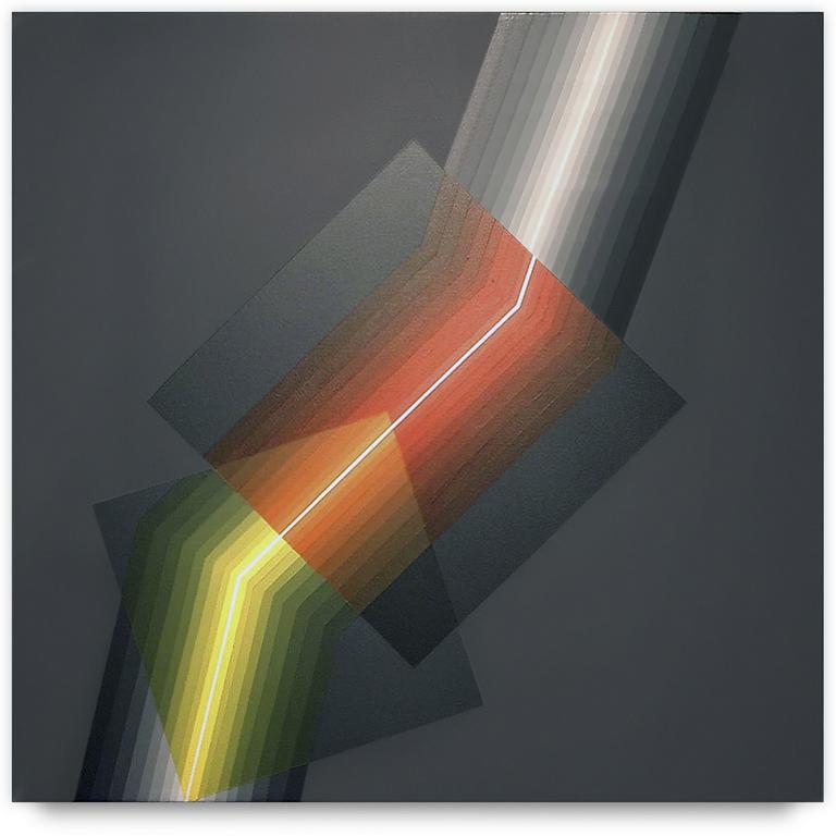 Catalogue raisonné, Horacio Garcia Rossi, Couleur gris lumière transparence (retour) - 2005