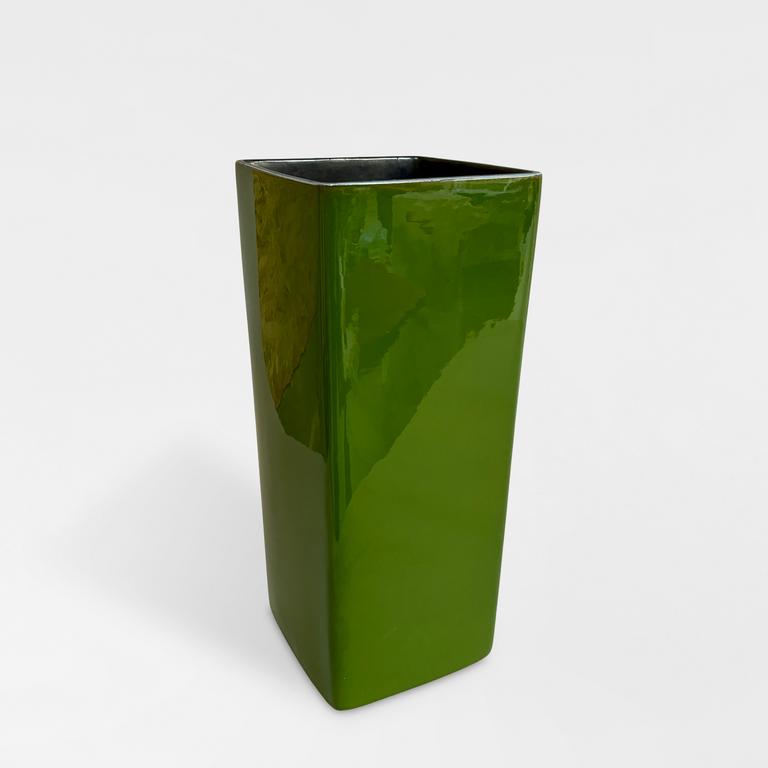 Catalogue raisonné, Pol Chambost, Haut vase quadrangulaire (vert noir). Modèle 1264 — 1961