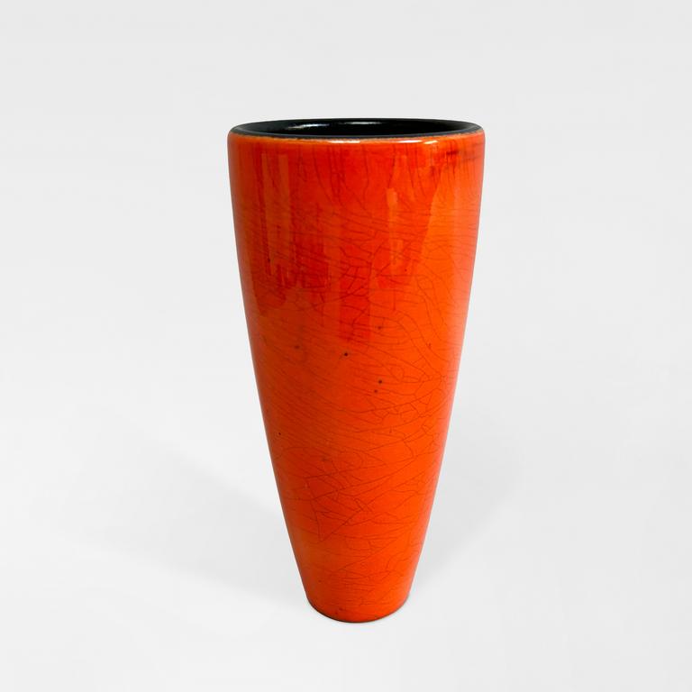 Catalogue raisonné, Pol Chambost, Vase oblong (orange). Modèle 2128 — 1959