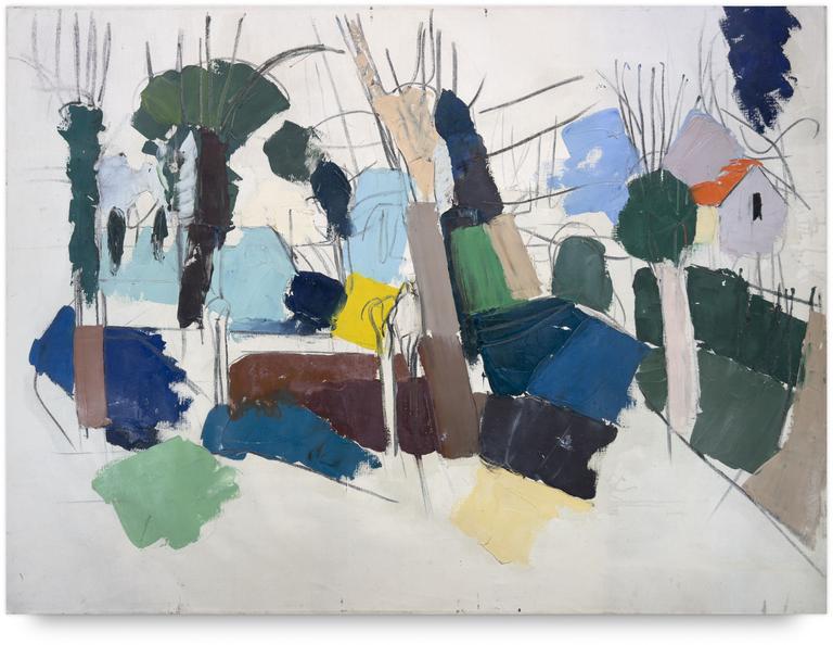 Catalogue raisonné, Michel Mousseau, Toit rouge, arbre, circa 1968