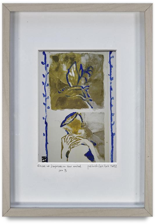 Catalogue raisonné, Patrick Baillet, ENCRE ET IMPRESSION SUR MÉTAL N3. - 2022