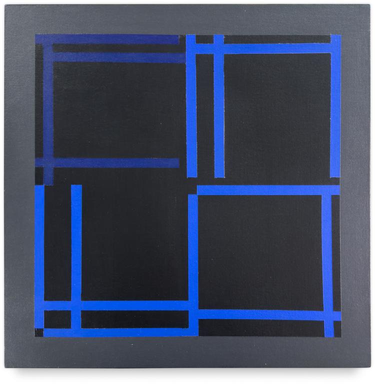 Catalogue raisonné, Henri Prosi, STRUCTURE BLEUE SUR FOND NOIR