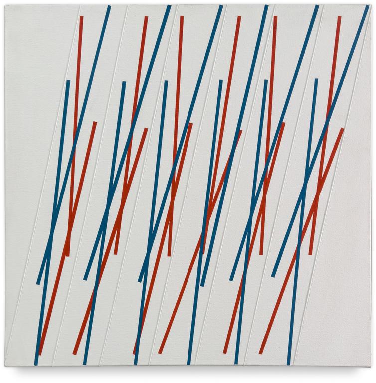 Catalogue raisonné, Henri Prosi, 6 GROUPES DE TRACÉS OBLIQUES — 1986