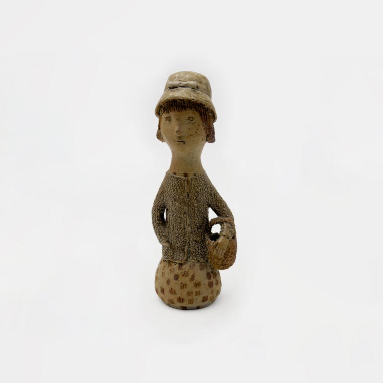 Catalogue raisonné, Jean & Jacqueline Lerat, Femme à la jupe bouffante à carreaux ( bouquetière), 1970