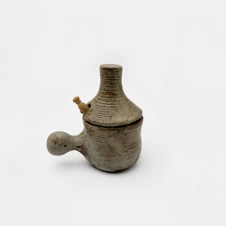 Catalogue raisonné, Jean & Jacqueline Lerat, Pot à moutarde rayé et dédicacé, 1949