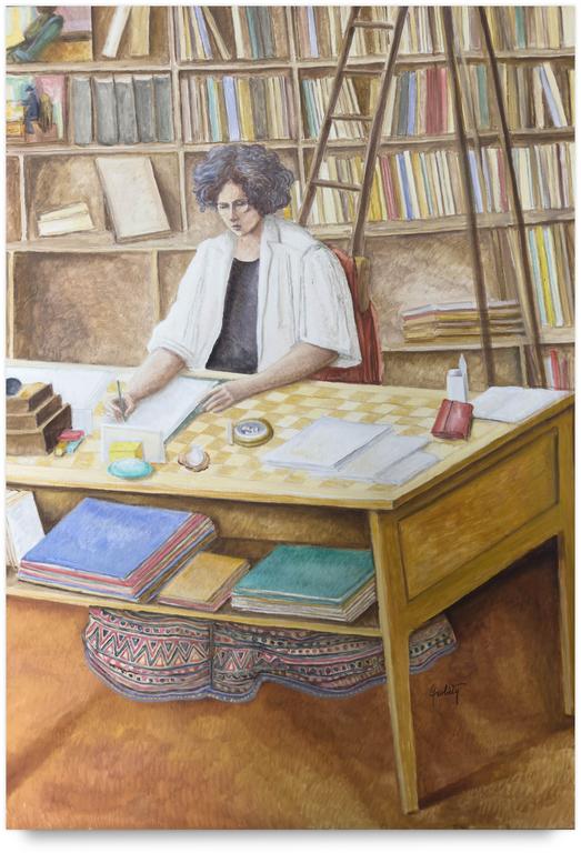 Catalogue raisonné, Claude Grobéty, Jupe provençale, bureau avec réserve LLG - 2003