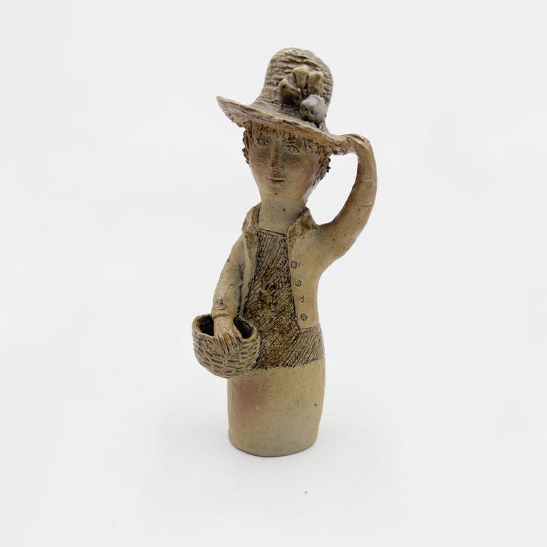 Catalogue raisonné, Jean & Jacqueline Lerat, Femme au gilet ouvert sur un petit pull (bouquetière), 1971