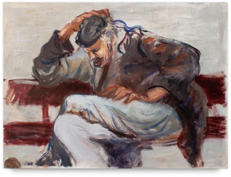 Catalogue raisonné, Henri Baviera, Clochard sur un banc — 1961