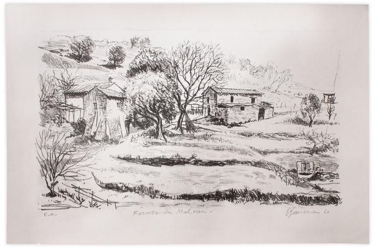 Catalogue raisonné, Henri Baviera, FERMES DU MALVAN — 1960