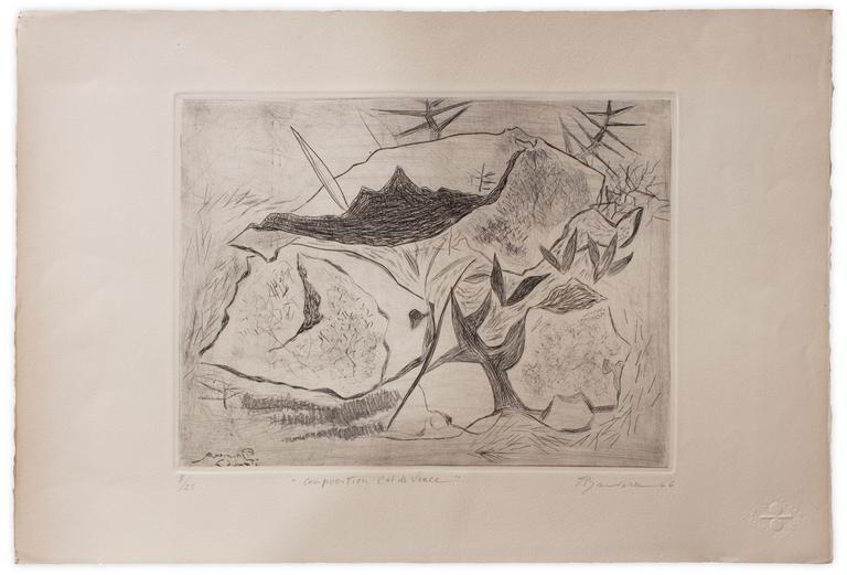Catalogue raisonné, Henri Baviera, COMPOSITION COL DE VENCE — 1966