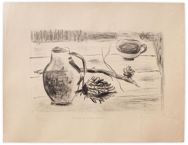 Catalogue raisonné, Henri Baviera, PICHET ET POMME DE PIN — 1959