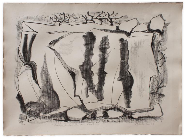 Catalogue raisonné, Henri Baviera, OSMOSE DE LA FLORE ET LA ROCHE — 1966