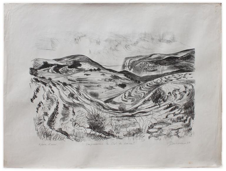 Catalogue raisonné, Henri Baviera, IMPRESSIONS DU COL DE VENCE — 1960