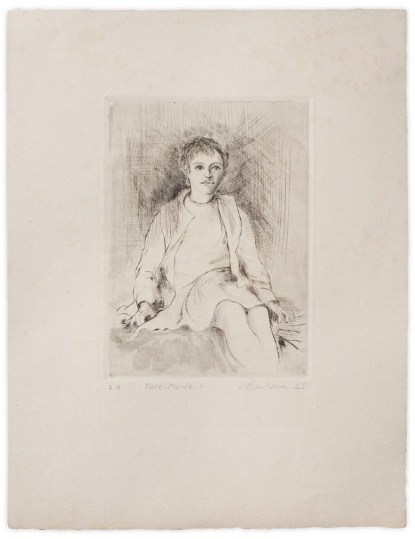 Catalogue raisonné, Henri Baviera, PORTRAIT DE FILLETTE — 1962