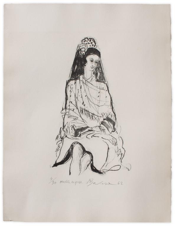 Catalogue raisonné, Henri Baviera, MODÈLE EN POSE — 1962