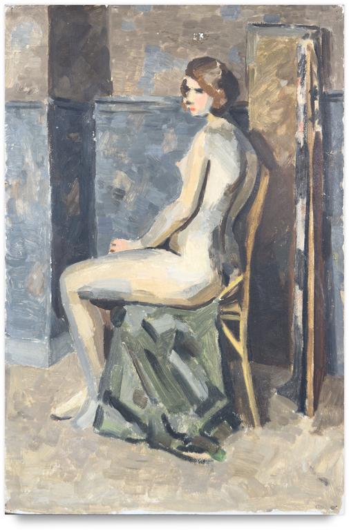 Catalogue raisonné, Hans Seiler, Nu assis (demi-dos), circa 1927-1928